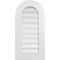 Ekena Millwork Round Top Surface Mount PVC Gable Vent: Functional, w/ 3-1/2"W x 1"P Standard Frame, 16"W x 32"H GVPRT16X3201SF - alternate 1